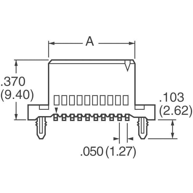 104549-7 TE Connectivity AMP Connectors  Embases à broches mâles